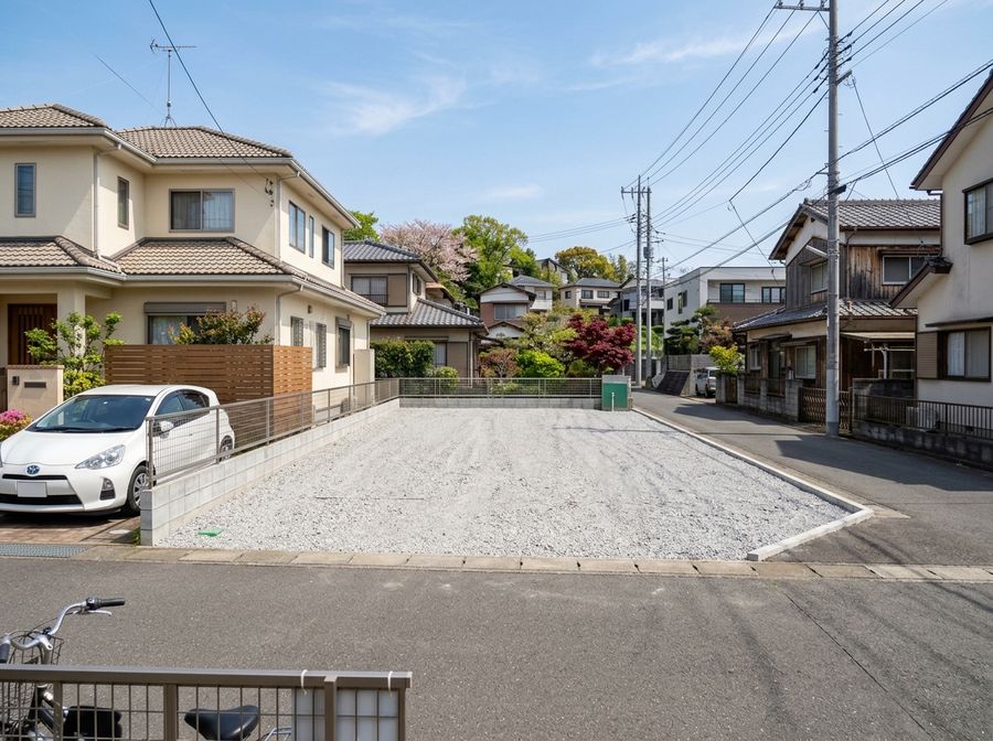 砂利敷きなどで活用されている跡地のイメージ
